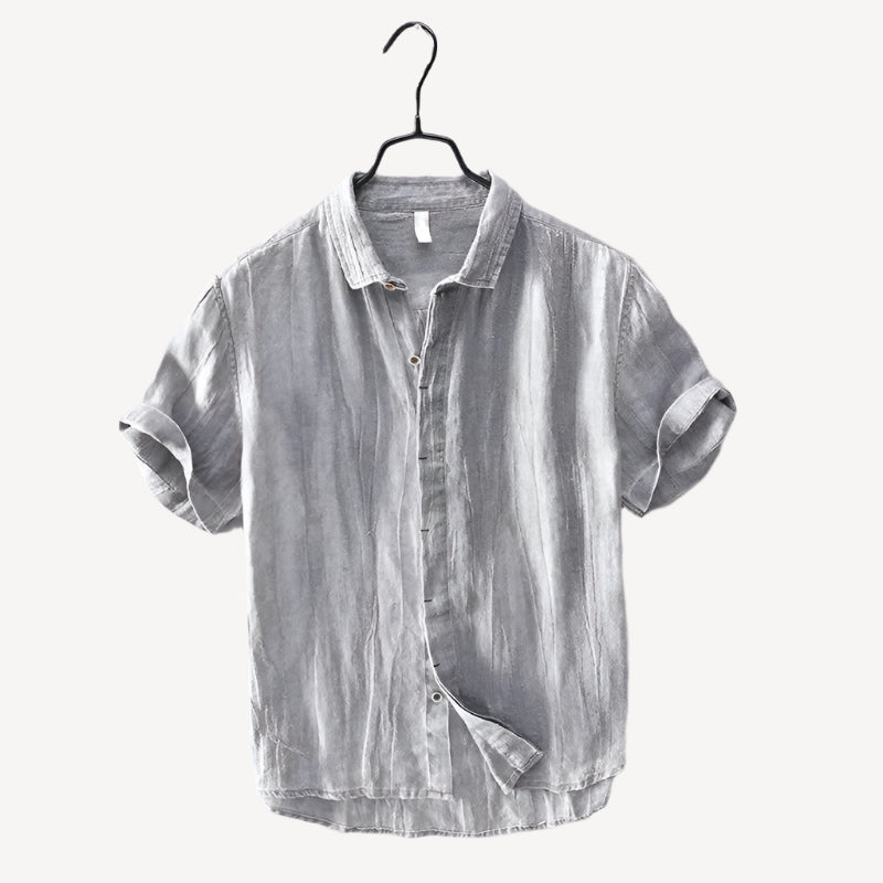 Men’s Linen Short Sleeve Shirt – Lightweight & Breathable Button-Up